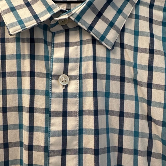 Banana Republic Striped Button Up Mens L Blue Non-Iron Classic Shirt Work Office - Picture 4 of 4